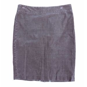 J. Crew Gray Corduroy Pencil Skirt sz 0